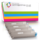 OKI 458628 BK C M Y Compatible Black Colour Toner Cartridge 4 Pack