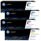 Original HP 203X High Capacity Black Colour Toner Cartridge 4 Pack