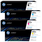 Original HP 205A Black Colour Toner Cartridge 4 Pack
