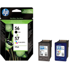 Original HP 56 C6656ae  57 C6657ae Black Colour Ink Cartridge Multipack