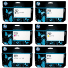 Original HP 727 High Capacity Black Colour Ink Cartridge Multipack