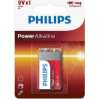 Philips 6LR61 9V Power Alkaline E Block Battery 1 Pack